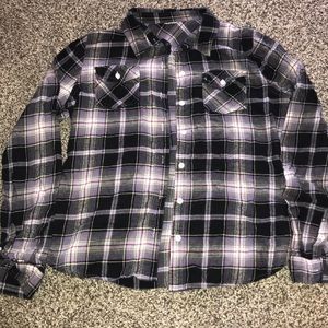 Red,white,purple,and black flannel